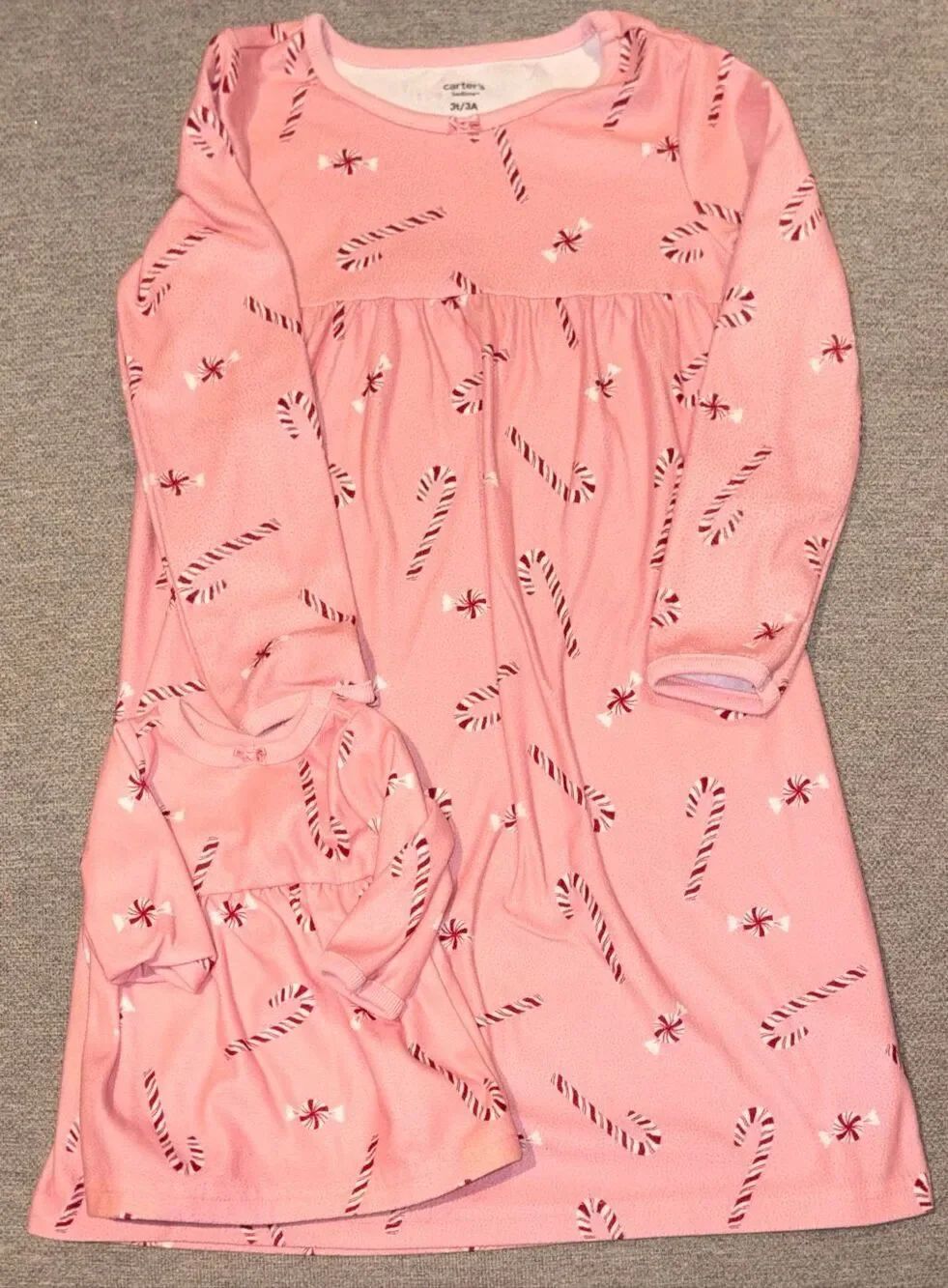 Carter’s Christmas nightgown and matching doll gown size 3T